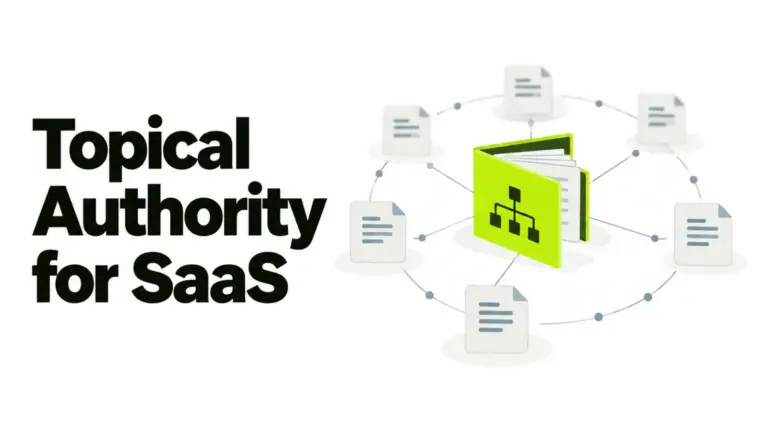 Topical authority for SaaS: a hub page connected to a ring of related topic pages