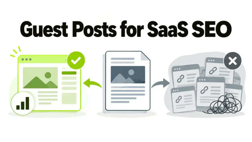 Guest posts for SaaS SEO: the same post helping on a relevant publication and hurting on a link farm