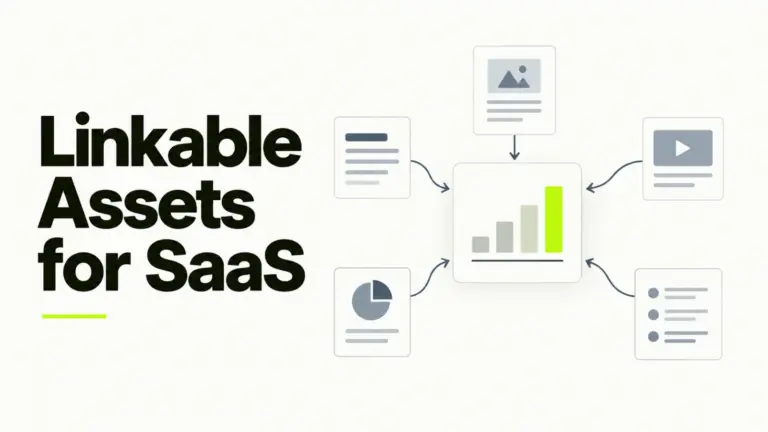 Linkable assets shown as one central card with smaller page cards around it, each connected by an arrow pointing inward
