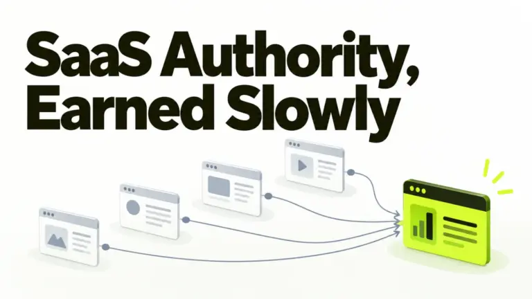 SaaS authority building: four reinforcing assets, confirmed by outside sources