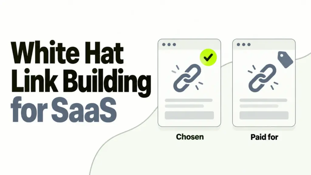 White hat link building shown as two identical links, one editorially chosen and one paid for